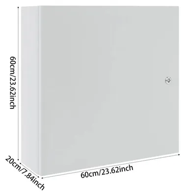 Produktbild von Outdoor Elektroverteiler - Wandmontierter Schaltschrank 60x60x20 cm - IP65 Wasserdicht - IK08 Schlagfest - Verzinkter kaltgewalzter Stahl - Mit Schloss