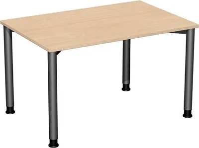 Produktbild von Schreibtisch höhenverstellbar, 1200x800x680-800, Buche/Anthrazit