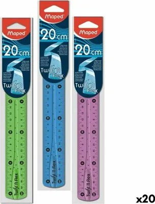 Obrázek produktu pro Sada pravítek Maped Twist'n Flex Coloured 20 cm 20 kusů