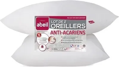 Produktbild von Kissen Anti-Milben, 2er Set, 60 x 60 cm, Sanitized, Abeil, Weiß