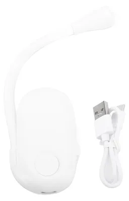 Image de Lampe à pince miniature, rechargeable par USB, 3 températures de couleur, intensité réglable en continu, veilleuse LED miniature à pince pour la lecture, blanche