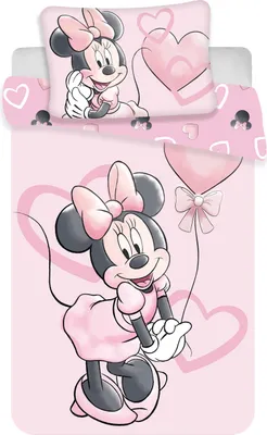 Produktbild von Minnie Mouse Disney Kleinkind Bettwäsche Set 100x135 40x60cm 100% Rosa Garnitur