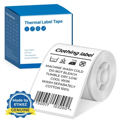 Thermoetiketten 50x80 mm, wasserdicht, 100 Stück, weiß, für PM260
