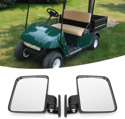 Produktbild von Rückspiegelsatz für Golfwagen, robust, konvex, schwarz, inkl. Montage