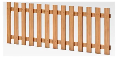 Produktbild von Lattenzaun aus Lärche Länge 180 cm Höhe 100 cm – Zaunlatten Typ E – Vorgartenzaun mit Riegeln und Schrauben