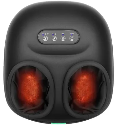 Produktbild von Fußmassagegerät - Shiatsu FM15 - Tiefe Knetmassage - Wärmefunktion - Elektrisch mit EU-Stecker - Für Zuhause und Büro - Schwarz