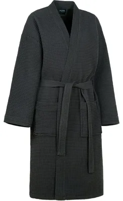 Produktbild von Blumtal Bademantel XXXL Uni in Anthrazit - 100% Baumwoll Wafflepique