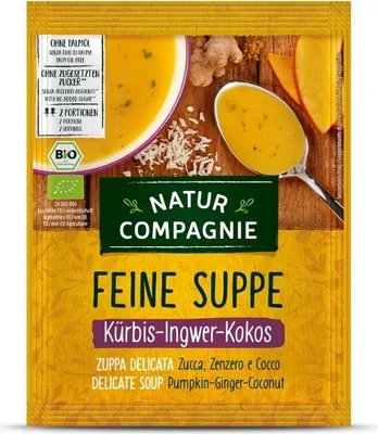 Immagine prodotto di Zuppa di zucca, zenzero e cocco 40g