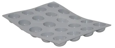 Mini-Halbbällchenform, 20 Mulden, Ø 3 cm, Silikon, antihaftbeschichtet