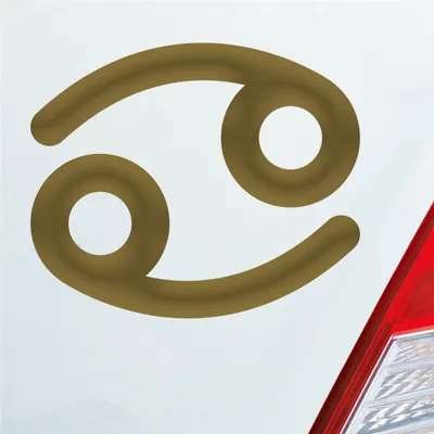 Produktbild von Auto Aufkleber Cancer Krebs Sternzeichen Sterne Horoskop 12x10 cm Gold Sticker Heckscheibenaufkleber