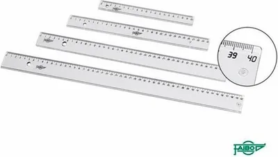 Obrázek produktu pro Průhledné pravítko Faibo 30 cm (20 kusů)