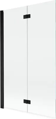 Produktbild von Mexen Mist Badewannenabtrennung 2-flügelig links 110 x 150 cm, transparent, schwarz - 8A9-110-002-70-00-L
