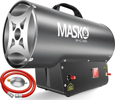 Produktbild von Gasheizgebläse Gasheizer Heizkanone Gasheizstrahler 30 KW Bauheizer Gas Heizgerät heizstrahler Heißluftgenerator inkl. Gasschlauch & Druckminderer Heizgebläse für handelsübliche Gasflaschen
