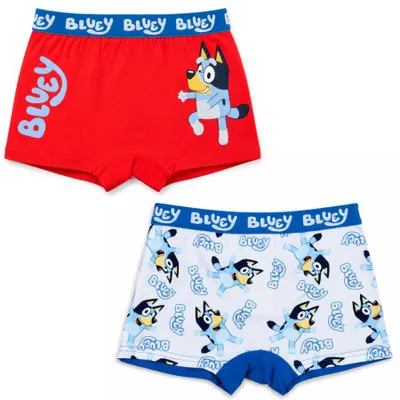 Produktbild von Bluey Jungen Boxershorts Unterhosen 2er-Pack Gr. 104–116 Baumwolle - Bunt, 110