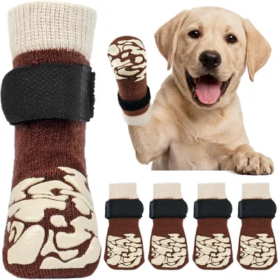 Imagen del producto de Protectores para patas - Juego de 2 - Talla XS - Goma - Transpirables - Antideslizantes - Marrones