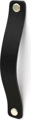 Immagine prodotto di Maniglia per mobili in pelle nera 128 mm Albero nero + viti