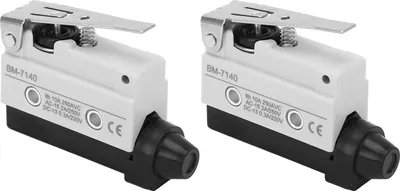 Obrázek produktu pro 2 ks mikrokoncových spínačů 220OF 60RF 8,5PT 2,5OT 2MD pákový mikrokoncový spínač NO+NC 250VAC