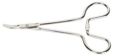 Zdjęcie produktu dla Szczypce do usuwania sierści psów – szczypce z blokadą ze stali nierdzewnej – szczypce wygięte, 12,5 cm