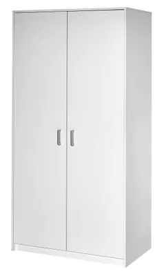 Produktbild von Schardt Kleiderschrank mit 2 Türen Classic White - Maße: 90 cm x 182 cm x 53 cm - Farbe: Weiß; 06 492 02 00