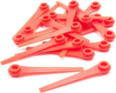 Produktbild von vhbw 20x Ersatz-Messer Ersatz für Gardena RotorCut 5368-20 für Rasentrimmer - Ersatzklinge Rot, Kunststoff