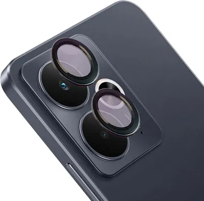 Produktbild von Bizon Glass Snap Lens Realme 14 5G / 14T 5G schwarzer Rahmen