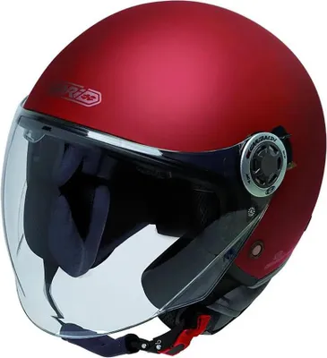 Produktbild von Jethelm G20 Retro-Stil aus Thermoplast mit integriertem Sonnenvisier, Rot, Größe L