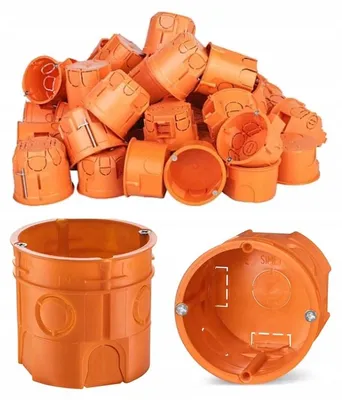 Obrázek produktu pro Krabice pro zapuštěnou montáž 60 mm hluboká se šrouby oranžová Z60DFw 33035008