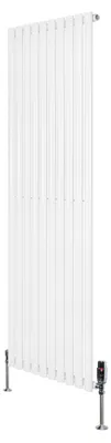 Immagine prodotto di Radiatore a elementi con valvola termostatica e rubinetto cromato – 1800 mm x 600 mm – Bianco