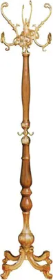 Produktbild von Casa Padrino Luxus Barock Garderobenständer Gold / Braun 45 x 45 x H. 175 cm - Edler Messing Kleiderständer - Barock Hotel Garderoben Möbel