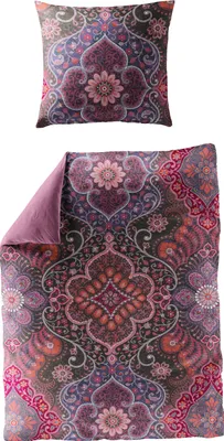 Produktbild von Traumschloss Mako-Satin Digitaldruck Bettwäsche - 5141_60 - Ornamente, beere 135 x 200 cm Ornamente, beere