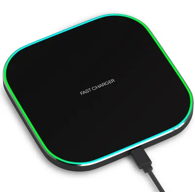 Immagine prodotto di Strex Caricatore Wireless 15W - Cavo Incluso - QI Ricarica Rapida - Wireless Charger - Fast Charger - Indicazione LED - Nero