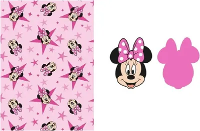 Immagine prodotto di Set da letto Disney Minnie Mouse - accogliente coperta per bambini con cuscino per casa e viaggio 140x100 cm