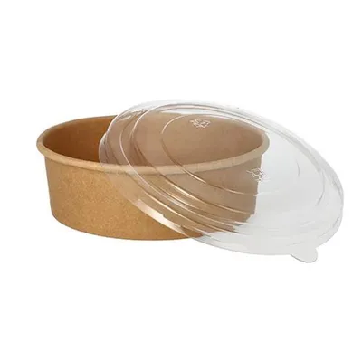 Produktbild von Salatschalen, Pappe rund 500 ml Ø 15 cm · 4,6 cm braun