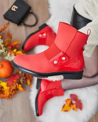 Produktbild von Royalfashion Rote matte Damenstiefel Setipfa, Größe 36