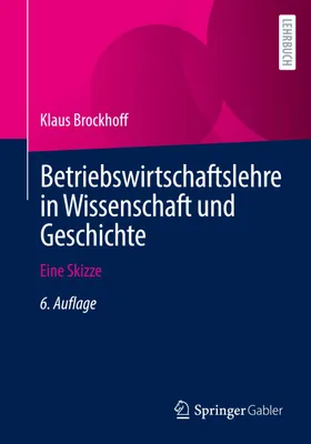 Produktbild von Betriebswirtschaftslehre in Wissenschaft und Geschichte