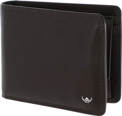 Zdjęcie produktu dla Złoty portfel skórzany Polo RFID Protect billfold 1427 ciemnobrązowy