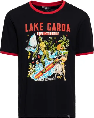 Produktbild von KING KEROSIN Ringer T-Shirt Mit Artwork-Print Lake Garda Schwarz 4Xl