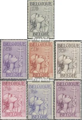 Produktbild von Briefmarken Belgien 1933 Mi 366-372 (kompl.Ausg.) gestempelt Tuberkulose