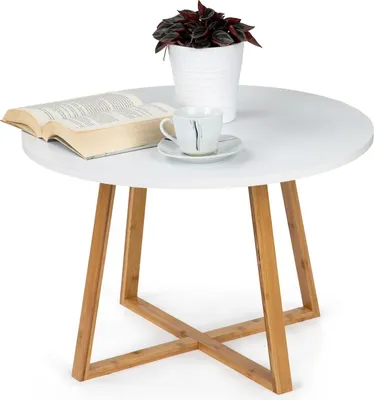 Produktbild von Moderner skandinavischer Couchtisch, 60 cm Bambus