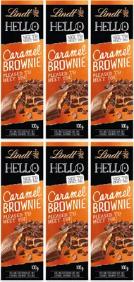 Produktbild von Lindt Hello Caramel Brownie Caramel Brownie Füllung 100g 6er Pack
