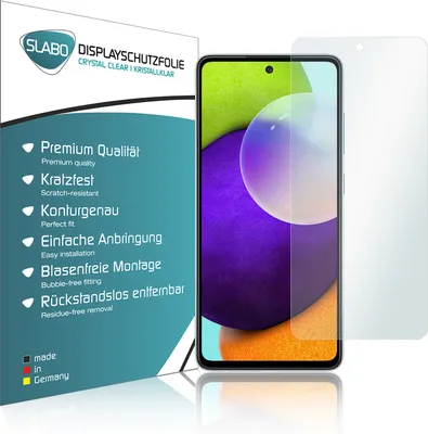 Produktbild von 4x Slabo Displayschutzfolie für Samsung Galaxy A52 (4G | 5G) | Samsung Galaxy A52s 5G KLAR "Crystal Clear" (verkleinerte Folien) Displayfolie Schutzfolie Folie