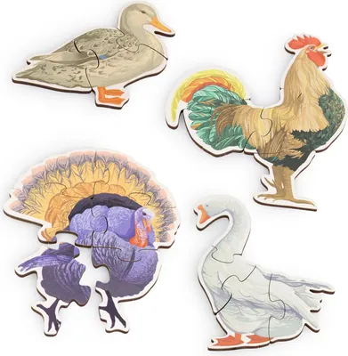 Produktbild von Vemkel Holzpuzzle "Bauernhofvögel“