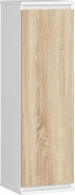 Immagine prodotto di Armadio pensile stretto VALESTRA - bianco / rovere sonoma