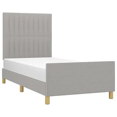 Productafbeelding van vidaXL Bedframe zonder matras, lichtgrijs, 90x200 cm, stof