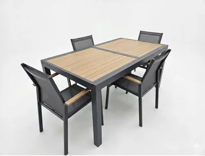 Obrázok produktu pre Záhradný nábytok, rozkladací stôl 21 kg, 160/240 cm, 4 stoličky