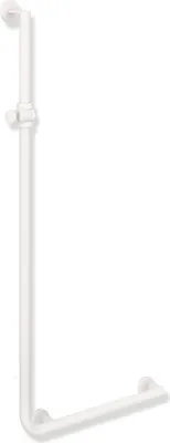 Produktbild von HEWI Winkelgriff m.Br.H.,d:32, A1:1250, W1:450,li,Br.H. Kst. weiß tiefmatt/wem