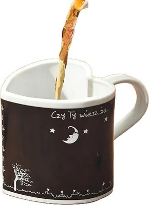 Obrázek produktu pro Hrnek s náklonností ve tvaru srdce - "I Warmly Love You"