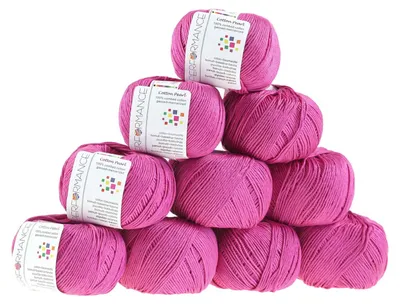 Strickgarn Cotton Pearl fuchsia