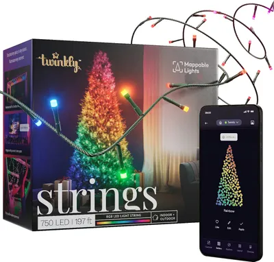Zdjęcie produktu dla Twinkly Strings 750 RGB LED, czarny przewód, 60 m, IP44