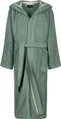 Produktbild von Cawö Damen-Kapuzenbademantel 827 Uni Farbe fjord Größe XL